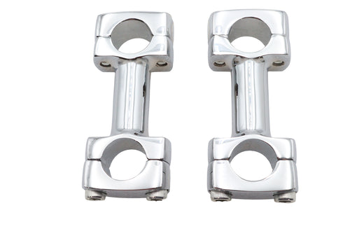 Paughco 3 inch Dog Bone Riser Set Chrome - 25-2158