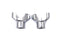 MCM 1.7 inch Buffalo Riser Set Chrome - 25-2187