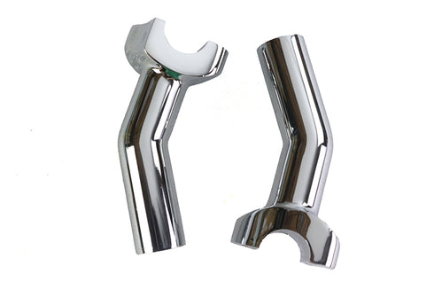 MCM 1 inch Pullback Riser Set Chrome - 25-2192