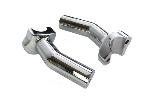 MCM 1 inch Pullback Riser Set Chrome - 25-2192