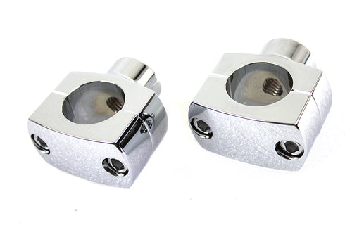 V-Twin 1-1/4 inch Shorty Riser Set Chrome - 25-2231