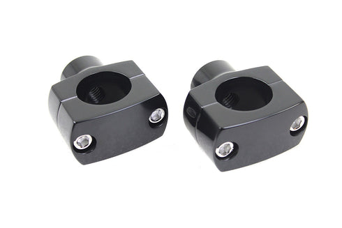 V-Twin 1-1/4 inch Shorty Riser Set Black - 25-2232