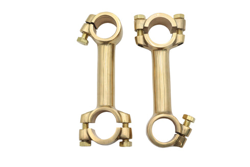 MCM 4 inch Dog Bone Riser Set Brass - 25-2253