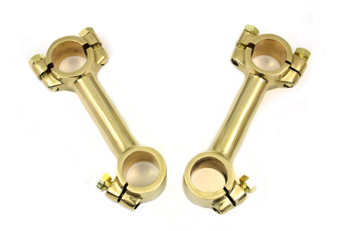 MCM 4 inch Dog Bone Riser Set Brass - 25-2253