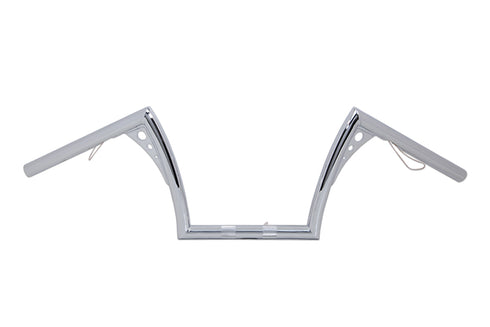 MCM 10 inch Pirate Z-Bar Handlebar Chrome - 25-3257