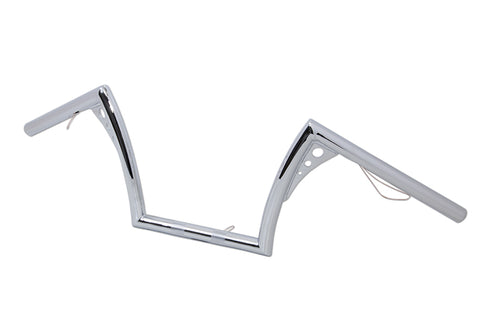 MCM 10 inch Pirate Z-Bar Handlebar Chrome - 25-3257