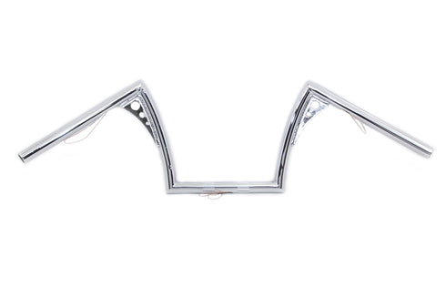 MCM 10 inch Pirate Z-Bar Handlebar Chrome - 25-3257