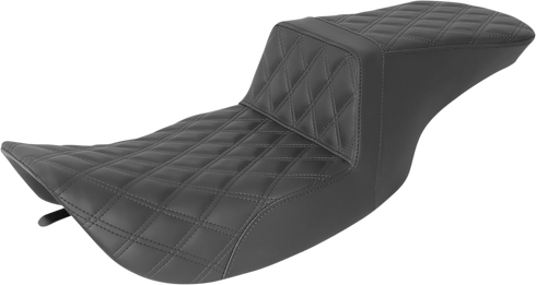 SADDLEMEN Tour Step-Up Seat - Full Lattice Stitch - Black - FL '97-'07 897-06-195