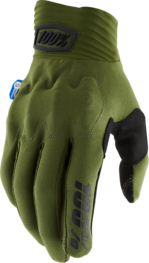 100% Cognito Smart Shock Gloves - Army Green/Black - Small 10014-00025