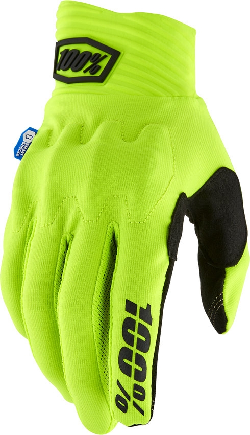 100% Cognito Smart Shock Gloves - Fluorescent Yellow - Small 10014-00040