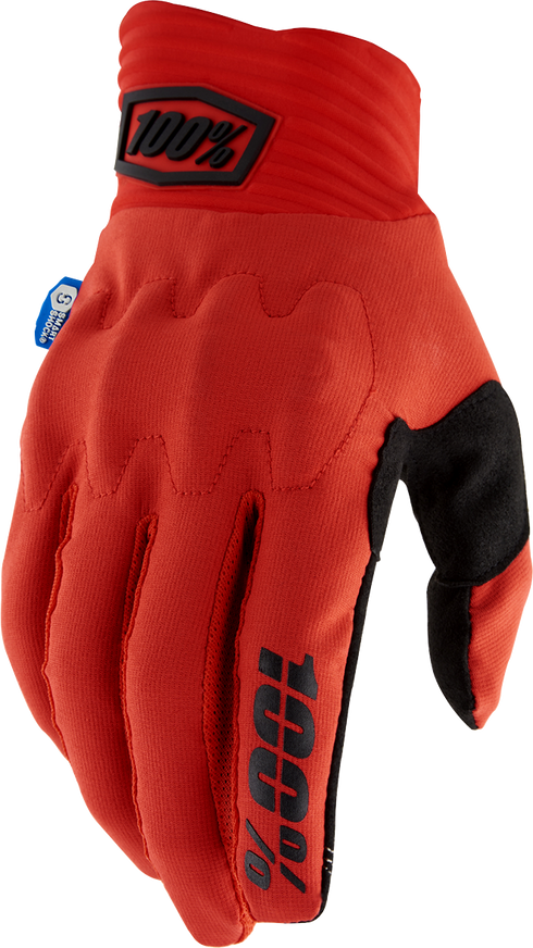 100% Cognito Smart Shock Gloves - Red - Small 10014-00045