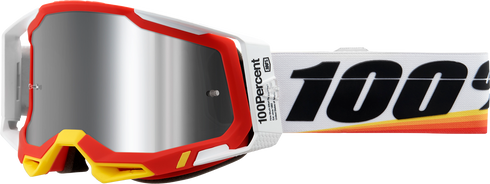 100% Racecraft 2 Goggle - Arsham Red - Silver Flash Mirror Lens 50010-00016
