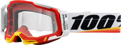 100% Racecraft 2 Goggle - Arsham Red - Clear Lens 50009-00016
