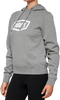 100% Women's Icon Hoodie - Heather Gray - XL 20031-00007
