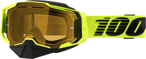 100% Armega Snow Goggle - Nuclear Citrus - Yellow Lens 50007-00003