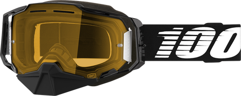 100% Armega Snow Goggle - Black - Yellow Lens 50007-00001