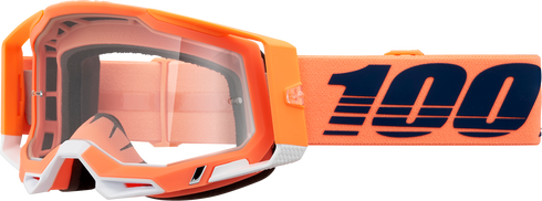 100% Racecraft 2 Goggle - Coral - Clear Lens 50009-00018