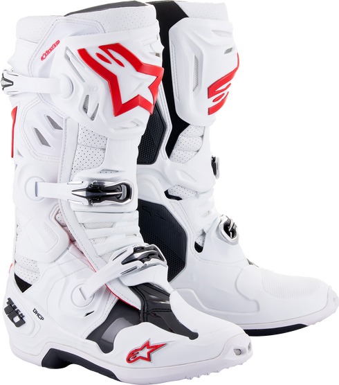 ALPINESTARS Tech 10 Supervented Boots - White/Red - US 8 / EU 42 2010520-2230-8