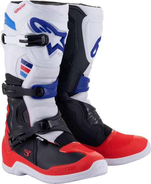ALPINESTARS Tech 3 Boots - White/Red/Black - US 7 / EU 40.5 2013018-2307-7