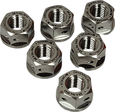 DRIVEN RACING Sprocket Nuts - Titanium - 6 Pack DSN-TN