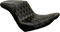 LE PERA Kickflip Seat - Diamond w/Chestnut Stitching - Black - Softail '18-'23 LYR-590DD-CHET
