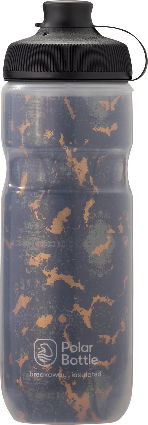 POLAR BOTTLE Breakaway? Muck Insulated Bottle- Shatter - Charcoal/Copper - 20 oz. INB200Z09MG