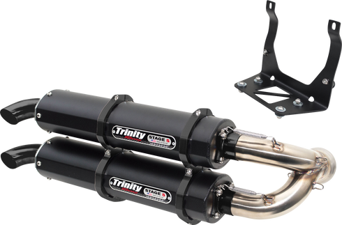 TRINITY RACING Stage 5 Slip-On Dual Muffler - Cerakote Black TR-4160S-C2