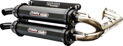 TRINITY RACING Stage 5 Dual Exhaust - Cerakote Black TR-4153D-C2