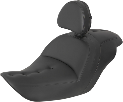 SADDLEMEN Roadsofa™ Pillow Top Seat - With Backrest - Black H23-20-181BR