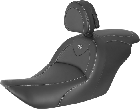 SADDLEMEN Roadsofa™ Carbon Fiber Seat - Carbon Fiber - with Backrest - GL1800 '14-'17 H23-20-185BR