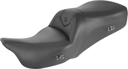 SADDLEMEN Heated RoadSofa™ Seat - Without Backrest - Black W/Black Stitching 897-06-187HCT