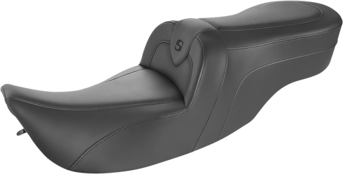 SADDLEMEN RoadSofa™ Seat - without Backrest - Black w/ Black Stitching - FLH/FLT '97-'07 897-07-187