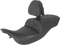 SADDLEMEN RoadSofa™ Seat - with Backrest - Black w/ Black Stitching - FLH/FLT '97-'07 897-07-187BR