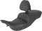 SADDLEMEN Heated RoadSofa™ Seat - With Backrest - Black W/Black Stitching 897-07-187BRHCT