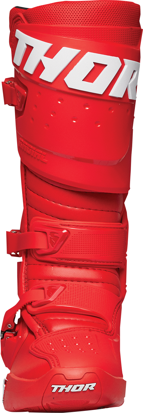 THOR Radial Boots - Red - Size 8 3410-2737