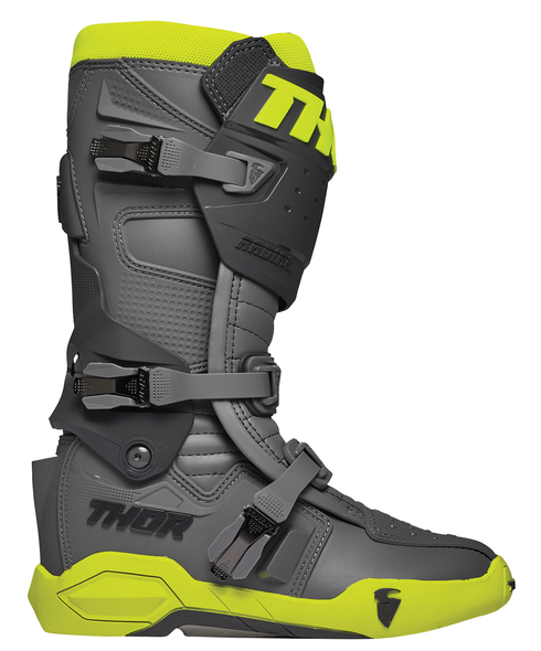 THOR Radial Boots - Gray/Fluorescent Yellow - Size 7 3410-2745