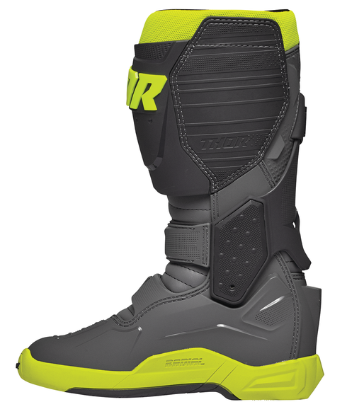 THOR Radial Boots - Gray/Fluorescent Yellow - Size 7 3410-2745