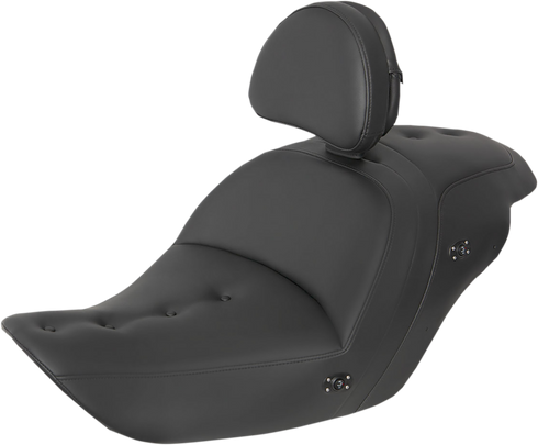 SADDLEMEN Heated Roadsofa™ Pillow Top Seat - With Backrest - Black H23-20-181BRHCT