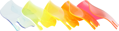 KLOCK WERKS Kolor Flare™ Windshield - 3-1/2" - Orange Ice - FLR KWW-01-0653