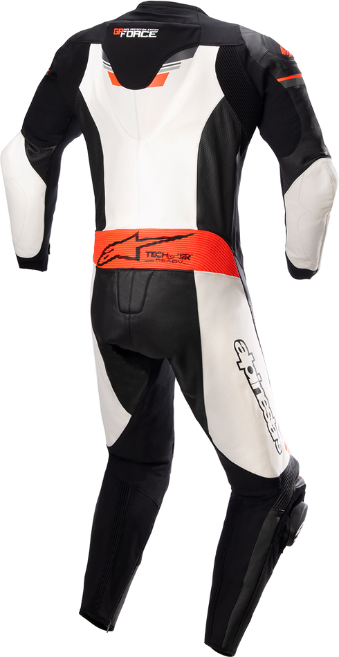 ALPINESTARS GP Force Chaser 1-Piece Leather Suit - Black/White/Red Fluo - US 46 / EU 56 3150321-1231-56
