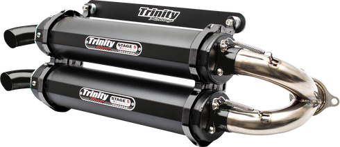 TRINITY RACING Stage 5 Slip-On Mufflers - Cerakote® Black TR-4173S-C2