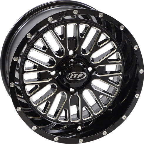 ITP Wheel - Momentum - Front/Rear - Black/Milled - 15x7 - 4/137 - 5+2 (+30 mm) 1522740731B