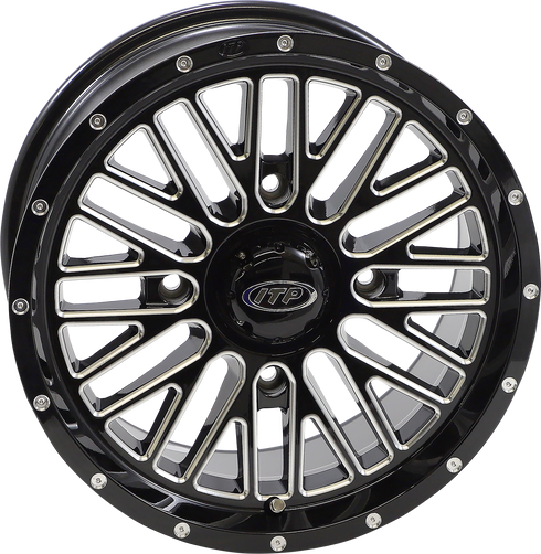 ITP Wheel - Momentum - Front/Rear - Black/Milled - 15x7 - 4/156 - 5+2 (+30 mm) 1522741731B