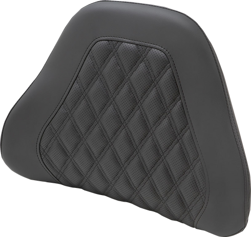 SADDLEMEN Tour-Pak® Backrest Pad Cover - Lattice Stitched - Black 88-11885LS