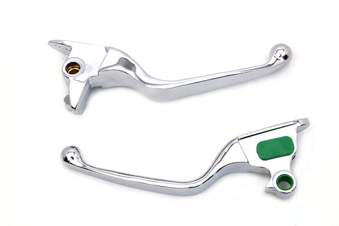 V-Twin Chrome Smooth Wide Hand Lever Set - 26-0000