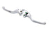 V-Twin Chrome 3-Slot Wide Hand Lever Set - 26-0002