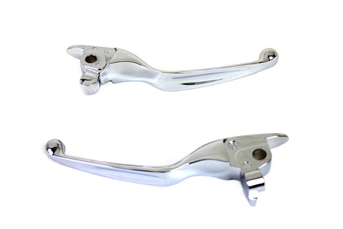 V-Twin M8 Chrome Wide Hand Lever Set - 26-0004