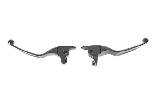 V-Twin M8 Matte Black Wide Hand Lever Set - 26-0005
