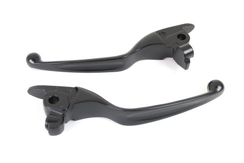 V-Twin M8 Matte Black Wide Hand Lever Set - 26-0005