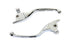 V-Twin M8 Chrome 3-Slot Hand Lever Set with Pin - 26-0006